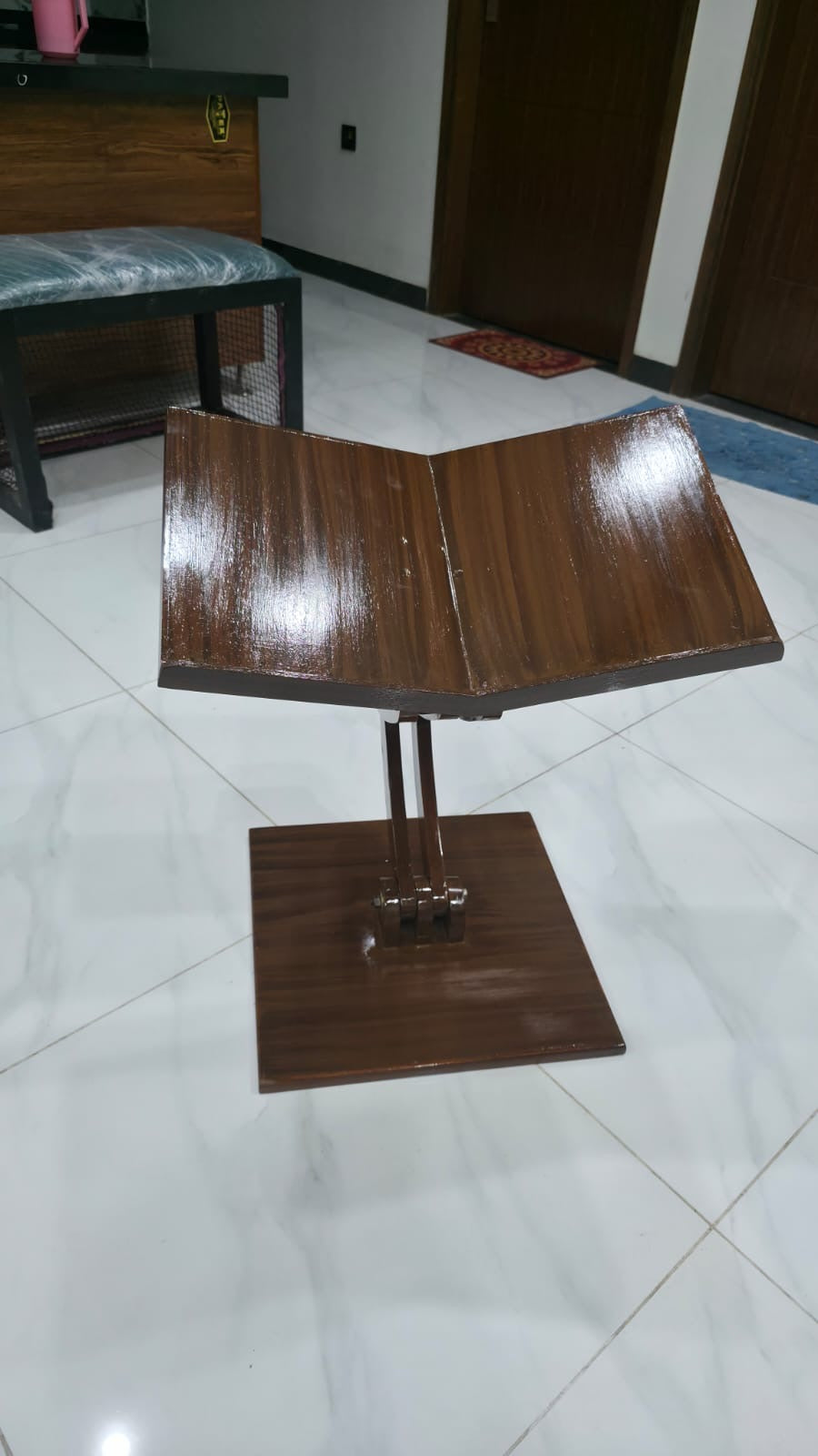 Handcrafted Solid Wood Quran Stand (Rehal) – Portable Folding Reading Desk