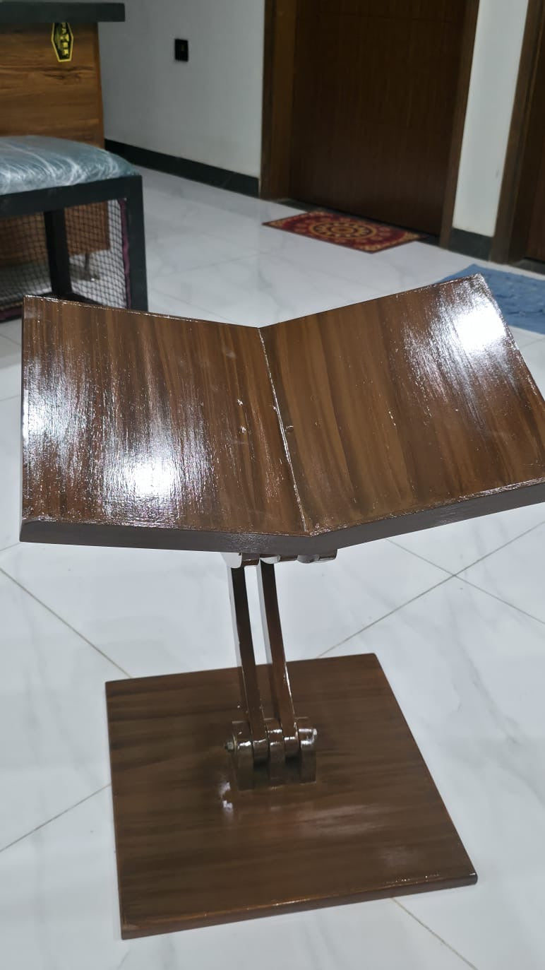 Handcrafted Solid Wood Quran Stand (Rehal) – Portable Folding Reading Desk
